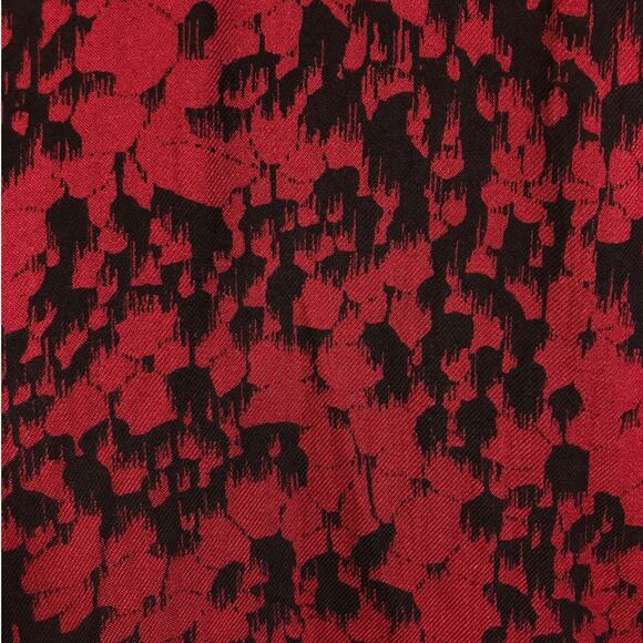 Rock & Republic Blouse Womens Sz XL Red Black Hi Low Long Sleeves Collared Top - Picture 8 of 10